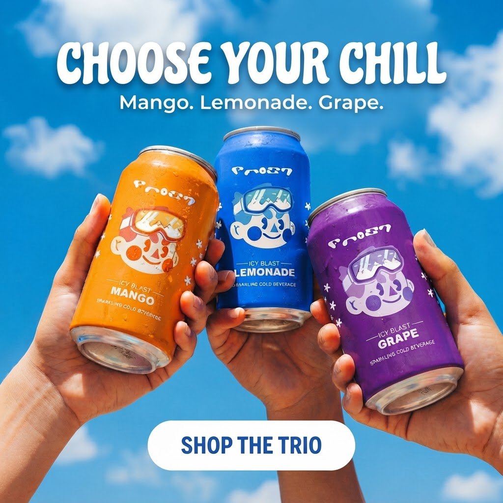 FROST trio ad in 1:1 format