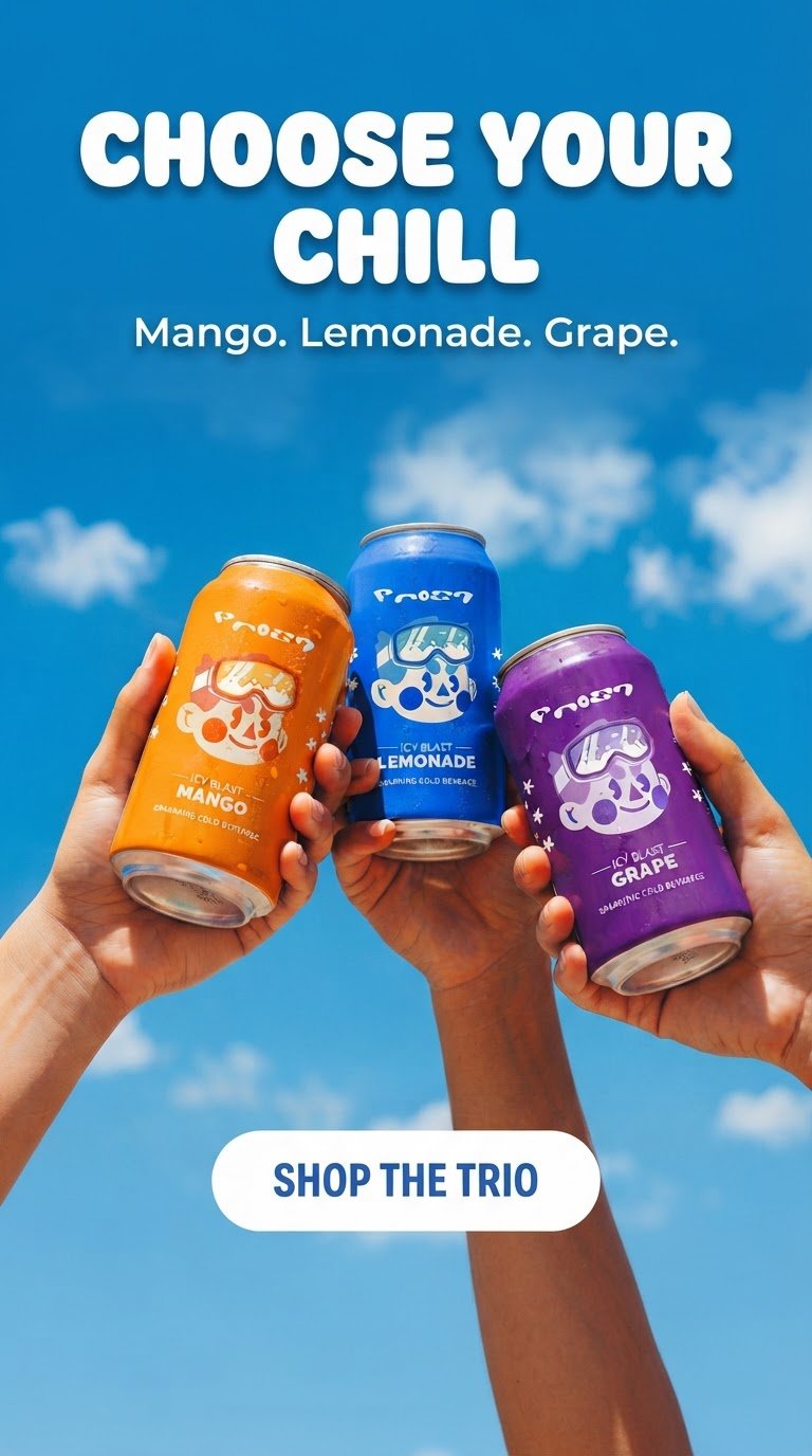 FROST trio ad in 9:16 format
