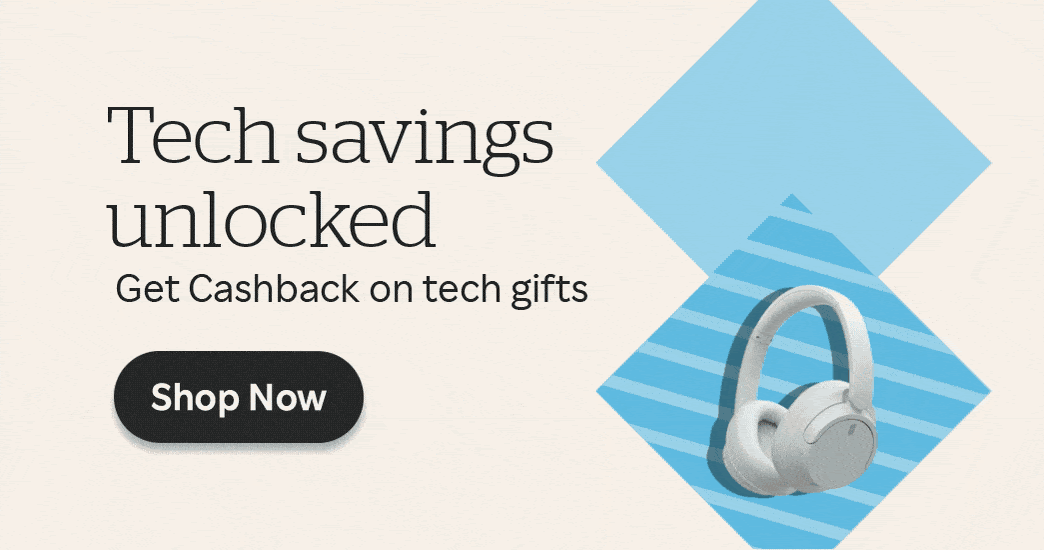Tech savings — animated banner